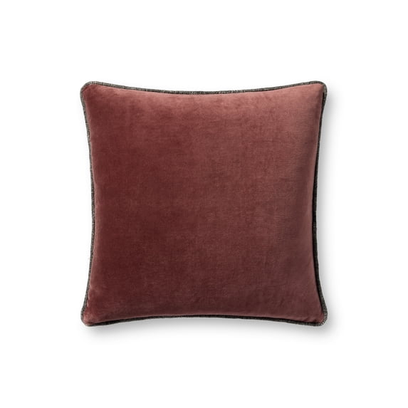 Chris Loves Julia x Loloi Liza Wine 18'' x 18'' Decorative Pillow