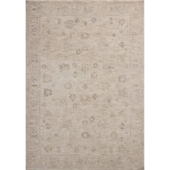 Chris Loves Julia x Loloi Louisa Oatmeal / Stone 5'-3" x 7'-6" Area Rug