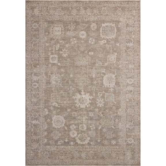 Chris Loves Julia x Loloi Louisa Taupe / Ivory 2'-3" x 3'-10" Accent Rug