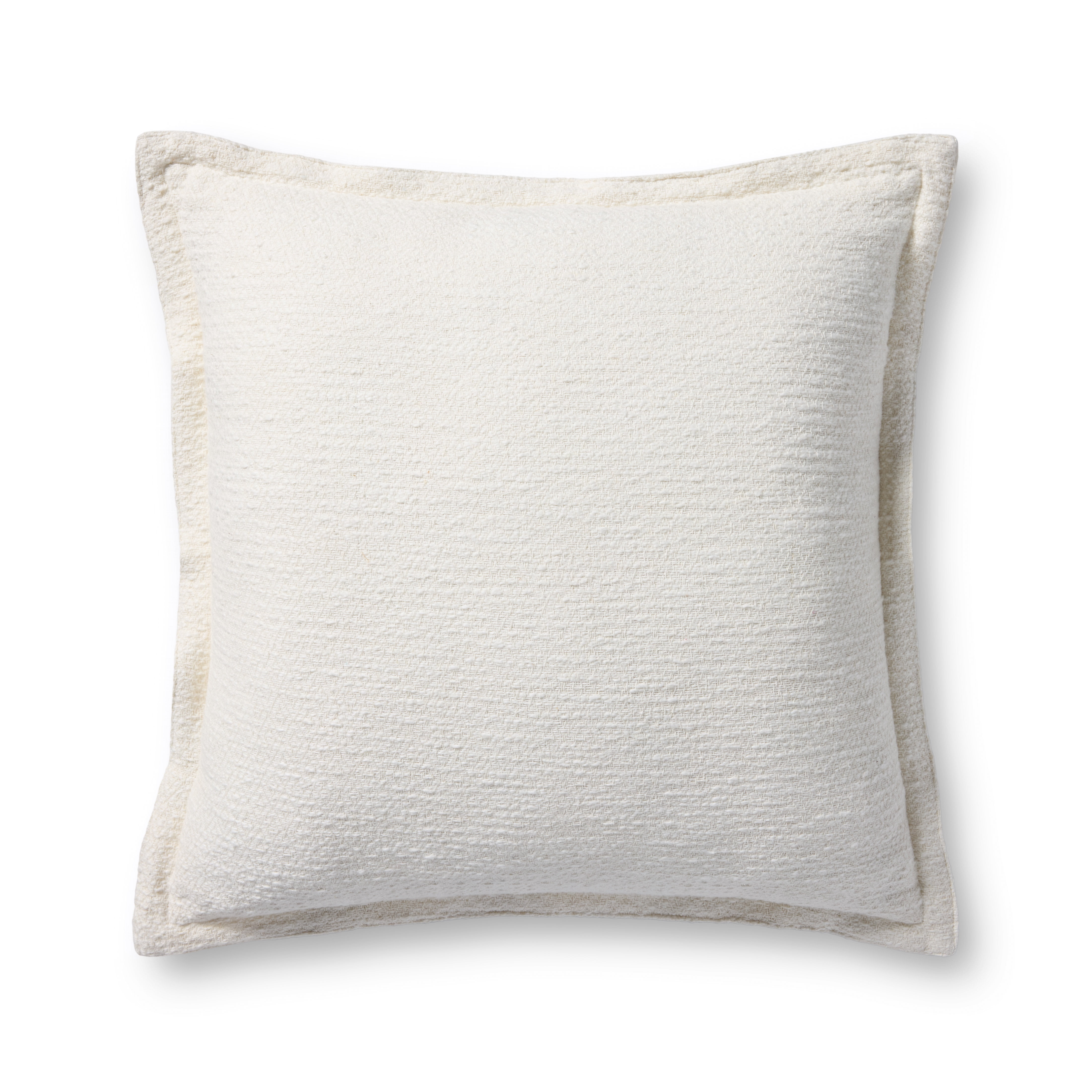 Chris Loves Julia x Loloi Morris White 22'' x 22'' Decorative Pillow