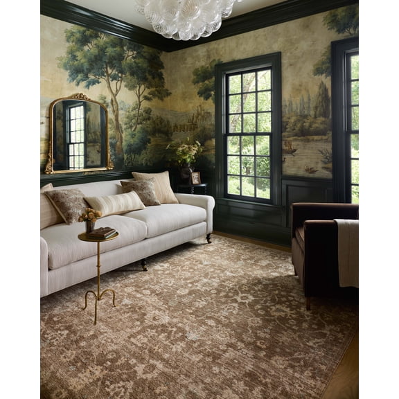 Chris Loves Julia x Loloi Palma Brown / Earth 9'-6" x 13'-1" Area Rug