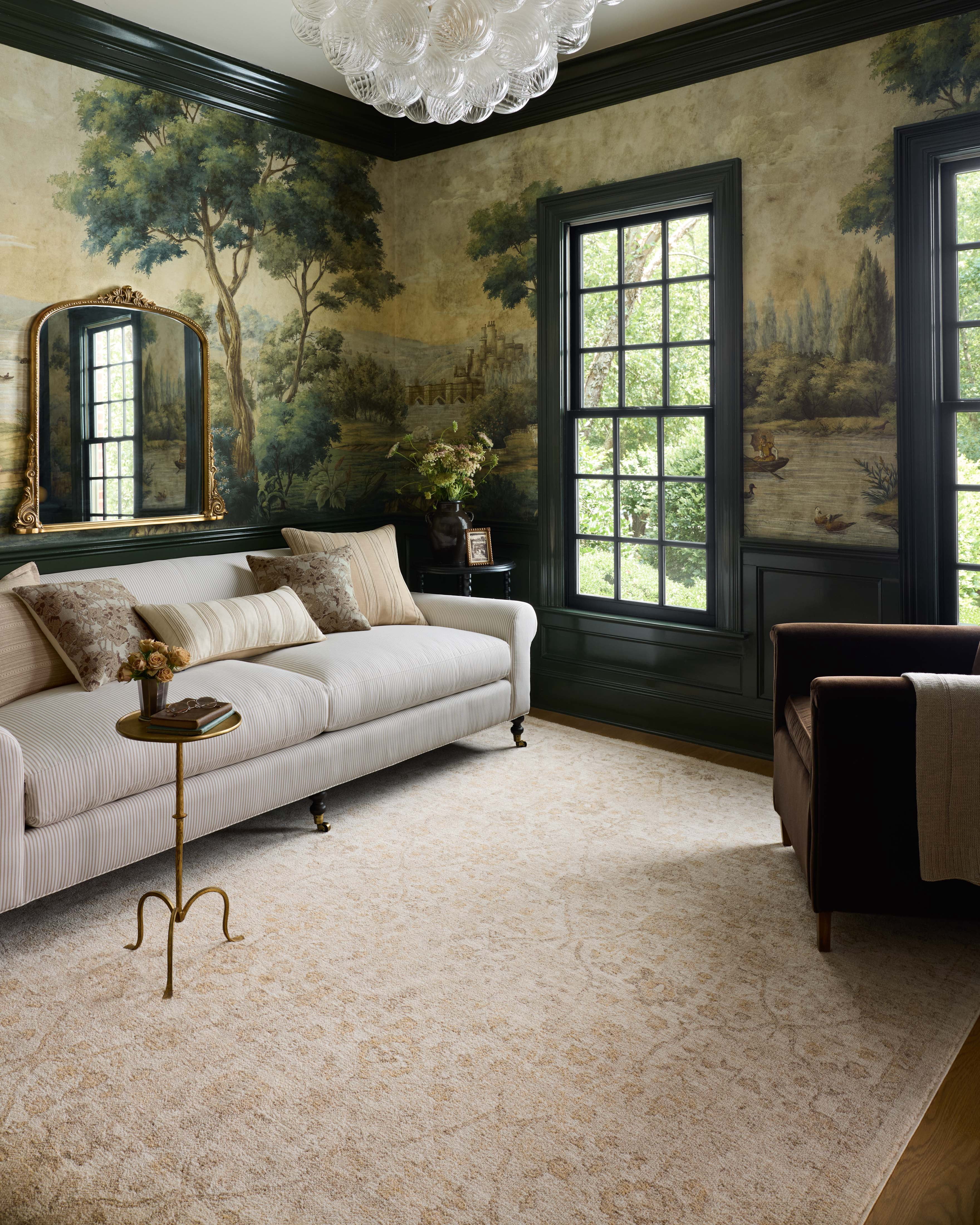 Chris Loves Julia x Loloi Palma Ivory / Sand 2'-7" x 7'-6" Runner Rug