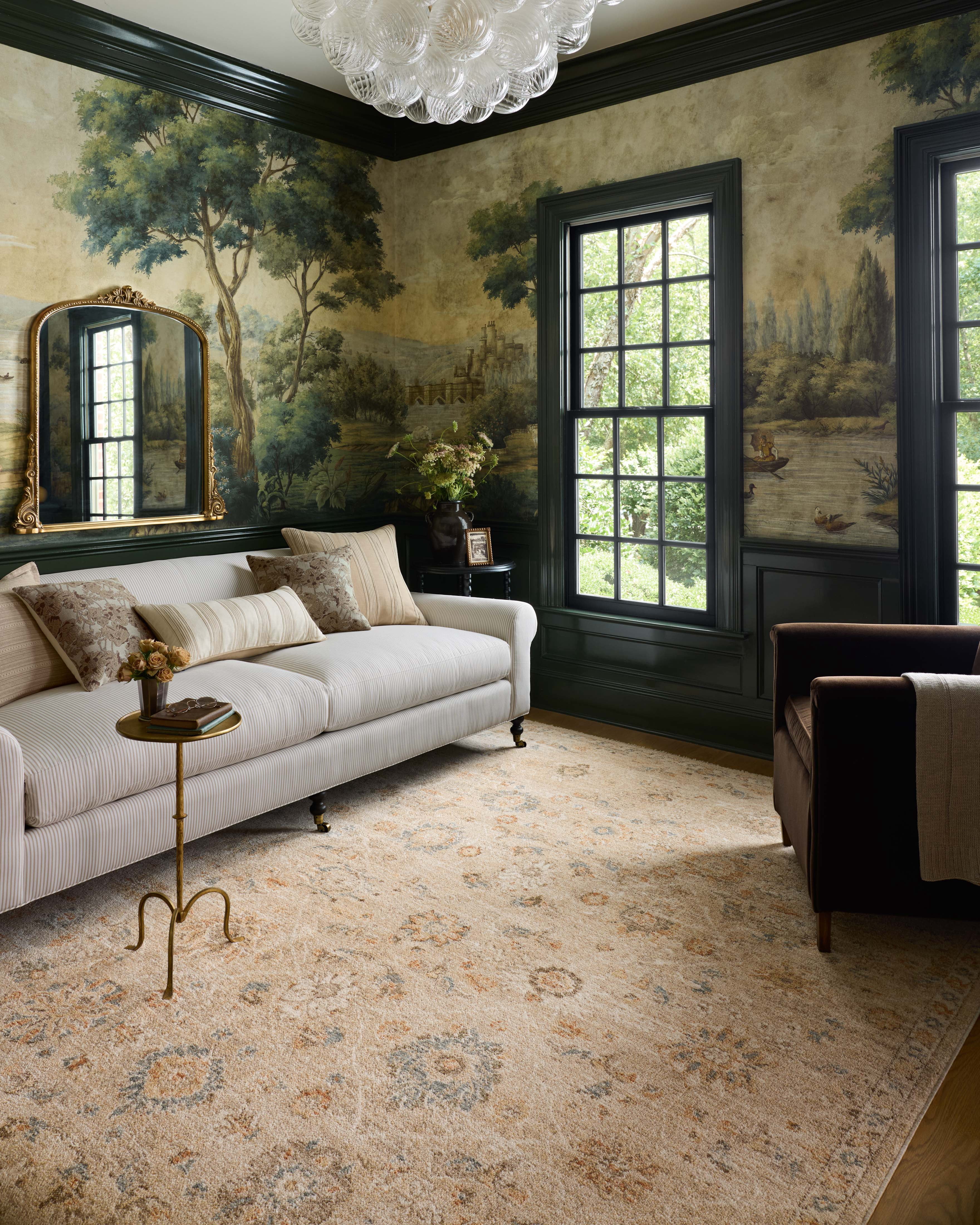 Chris Loves Julia x Loloi Palma Natural / Multi 2'-7" x 12'-0" Runner Rug