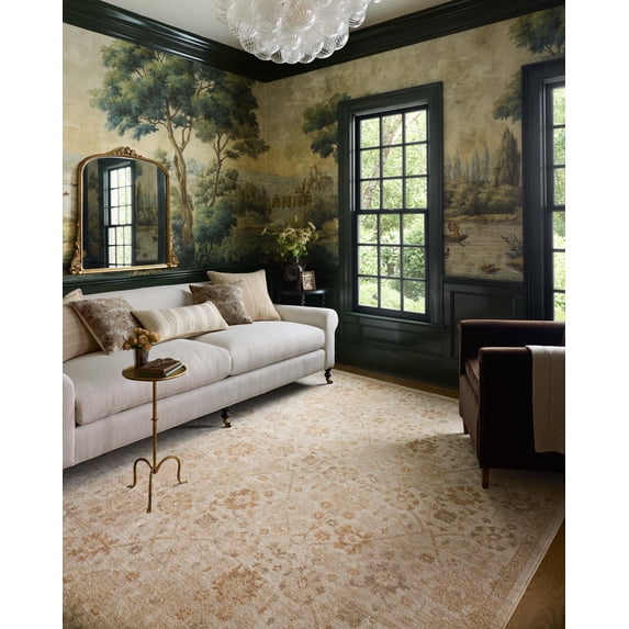 Chris Loves Julia x Loloi Palma Natural / Spice 5'-3" x 7'-6" Area Rug