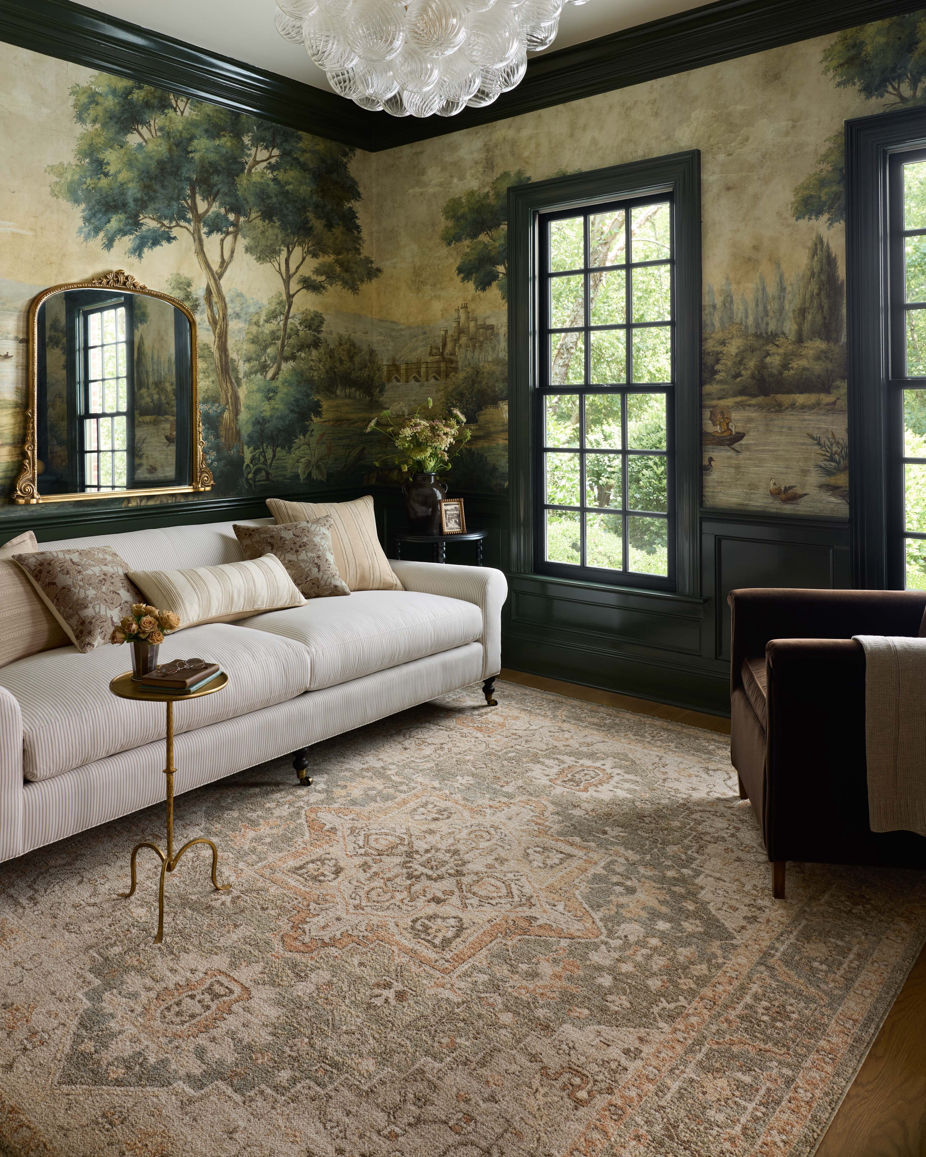 Chris Loves Julia x Loloi Palma Olive / Spice 6'-3" x 9'-6" Area Rug