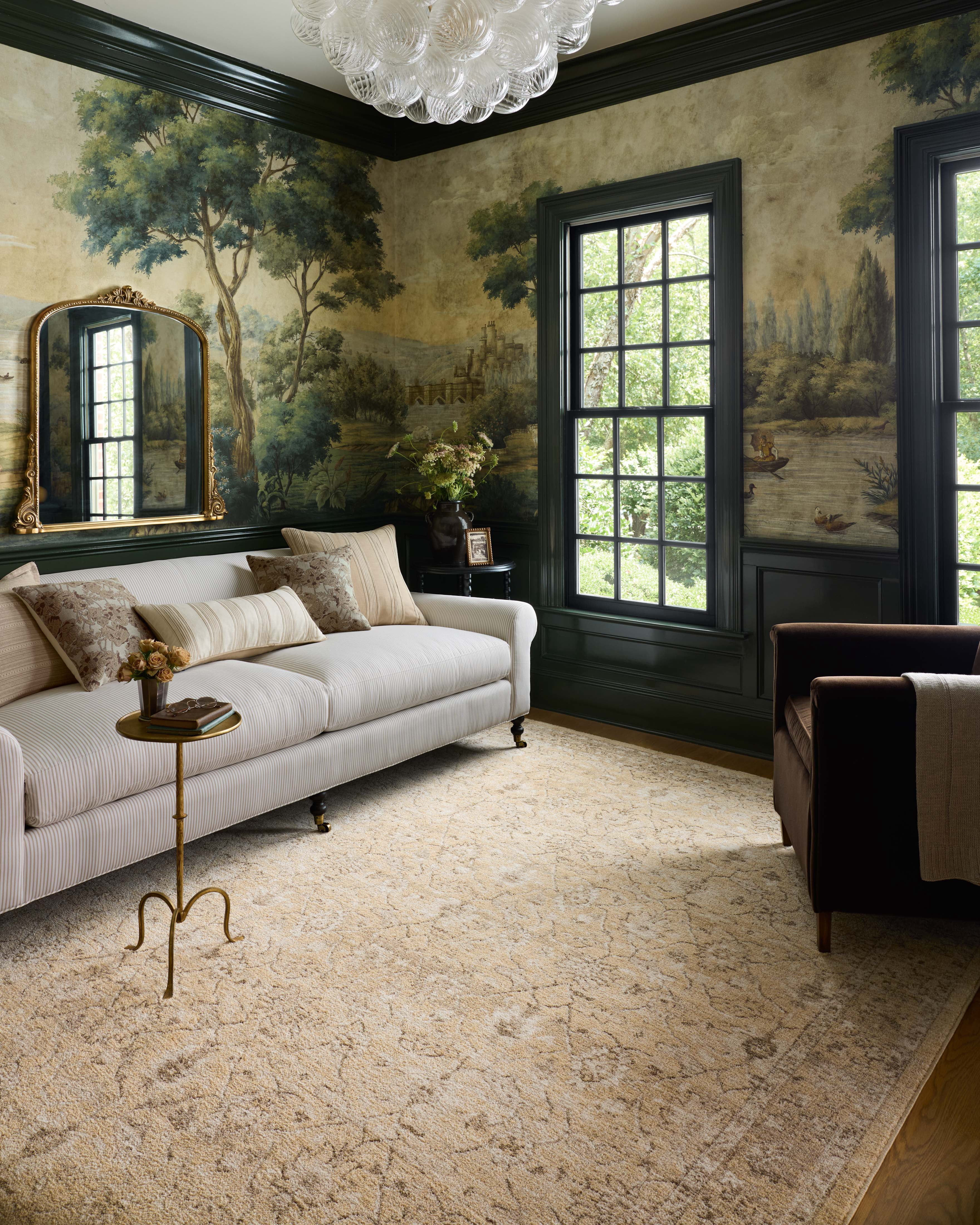 Chris Loves Julia x Loloi Palma Wheat / Bark 11'-6" x 15'-7" Area Rug