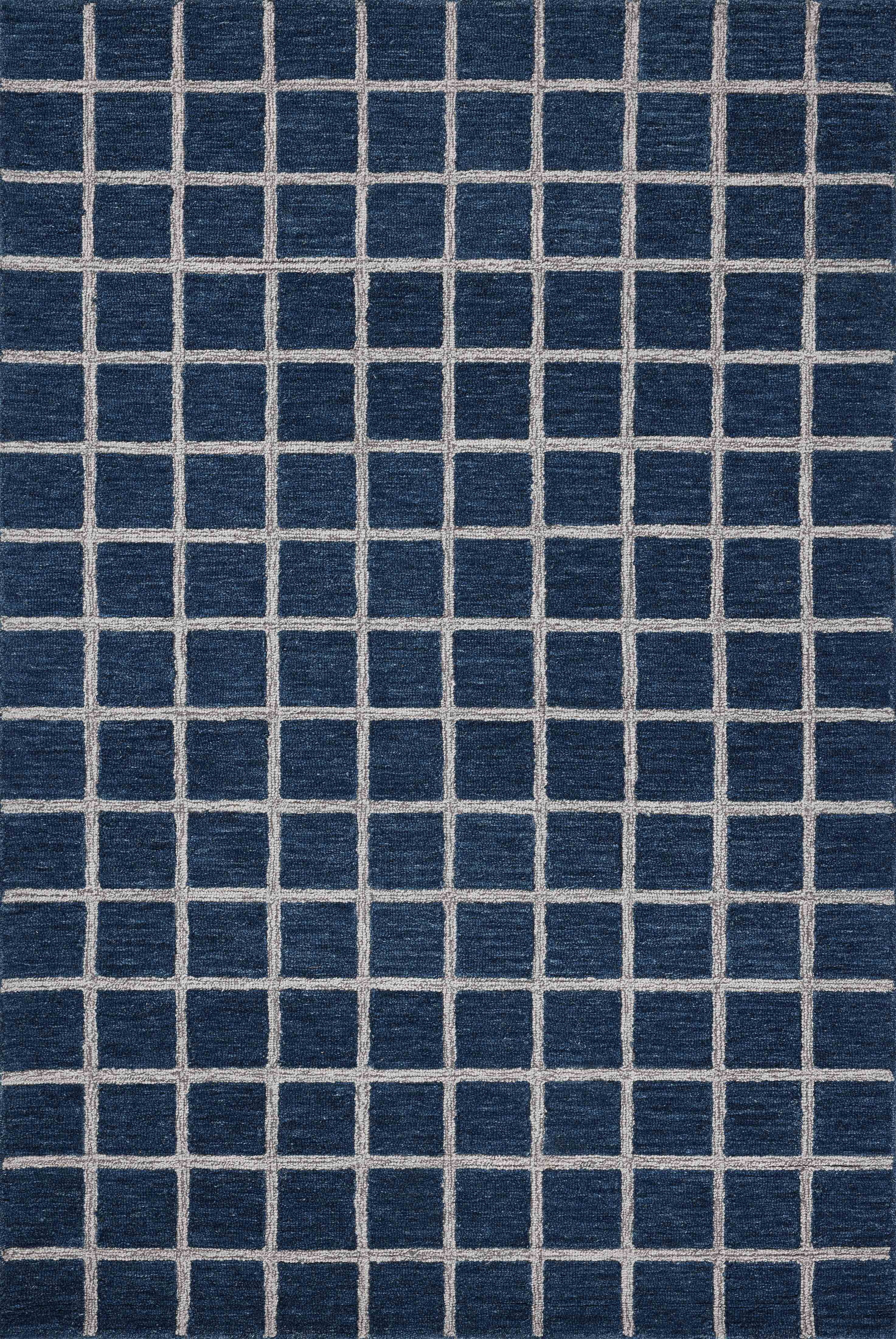 Chris Loves Julia x Loloi Polly Navy / Silver 5'-0" x 7'-6" Area Rug