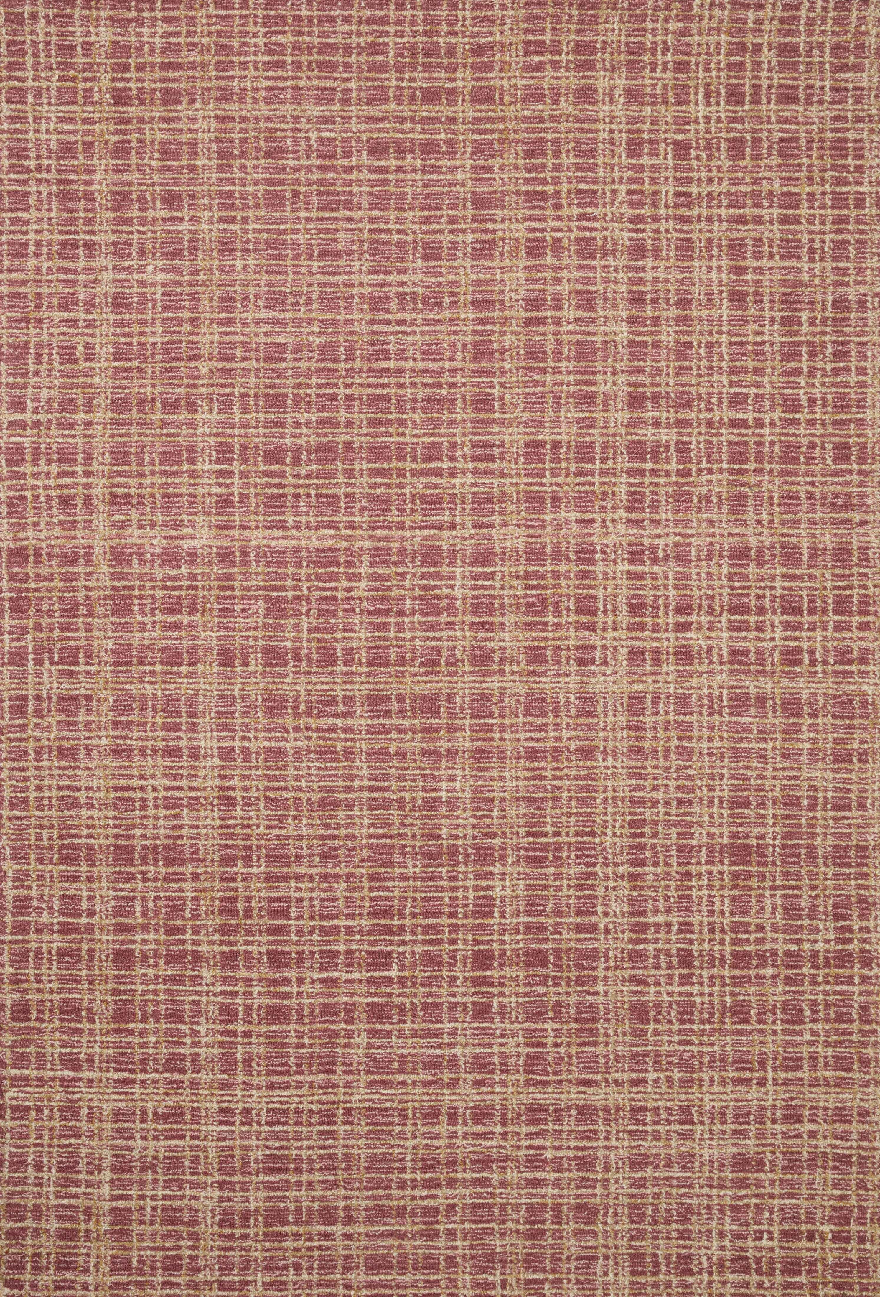 Chris Loves Julia x Loloi Polly Plaid Berry/Natural 9'-3" x 13' Area Rug