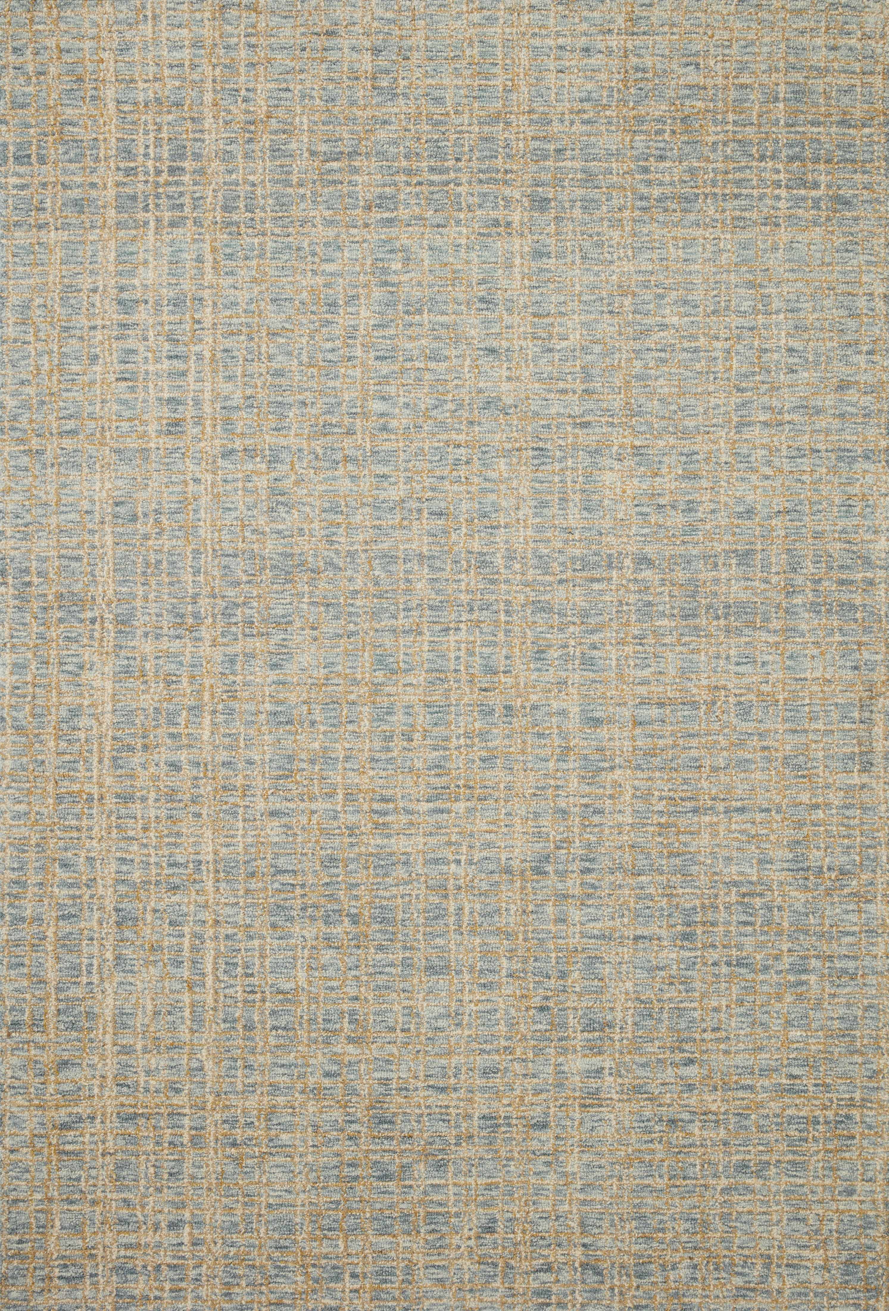 Polly Checkered Blue/Sand Hand-Tufted Wool Blend 9'-3" x 13' Area Rug