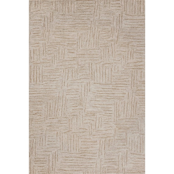 Chris Loves Julia x Loloi Polly Smoke / Sand 5'-0" x 7'-6" Area Rug