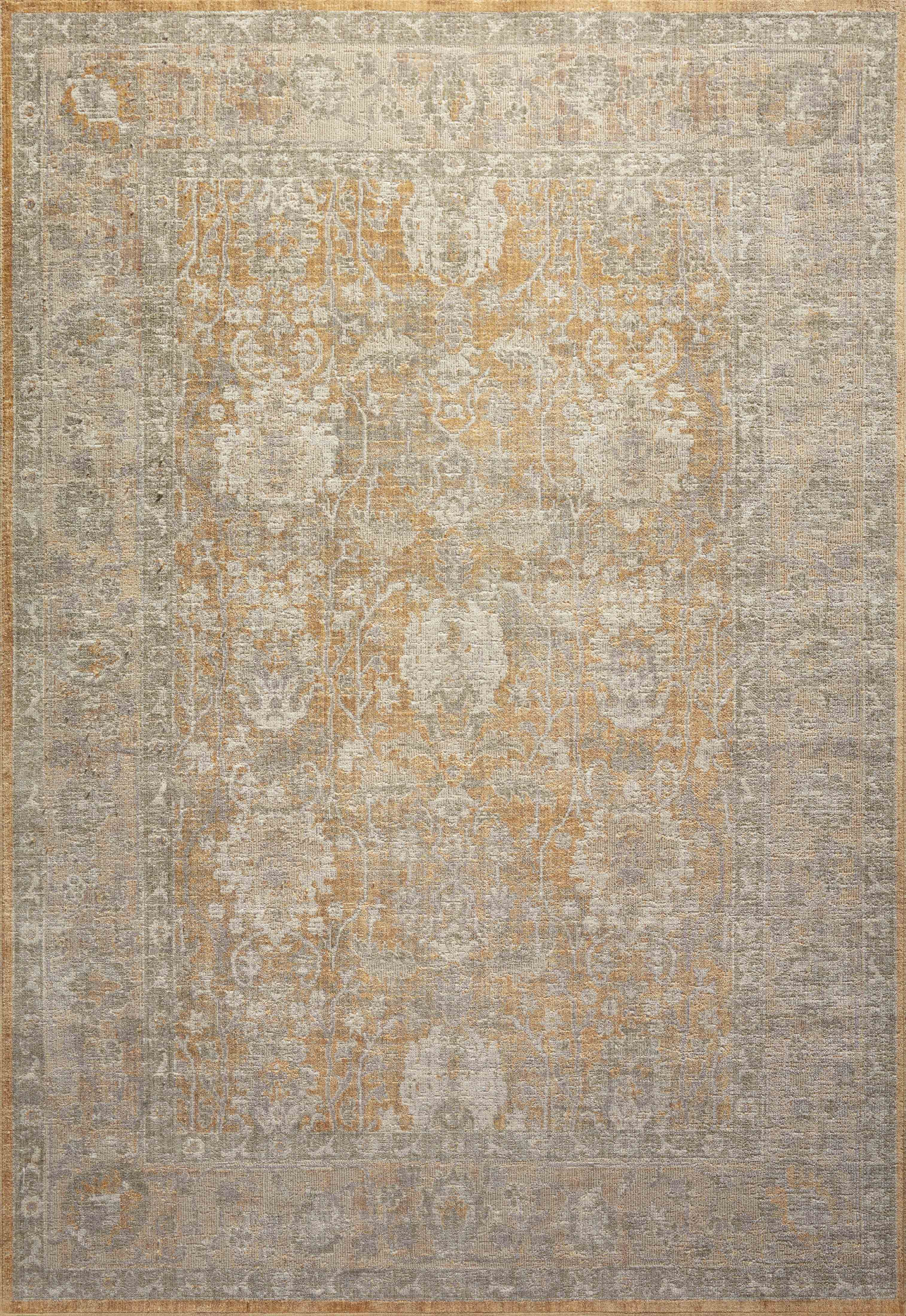 Rosemarie Gold and Sand Synthetic Runner Rug