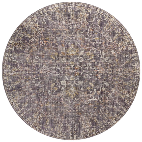 Chris Loves Julia x Loloi Rosemarie Graphite/Multi 3'-2" x 3'-2" Round Area Rug