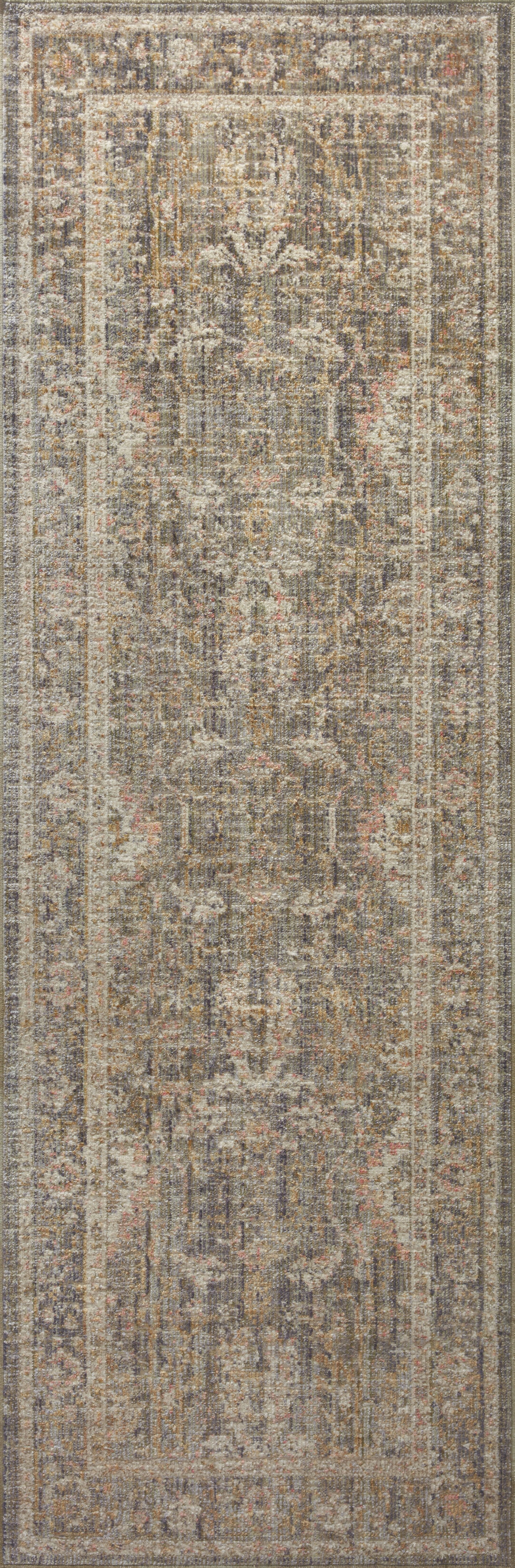 Rosemarie Sage and Blush Rectangular Synthetic Area Rug