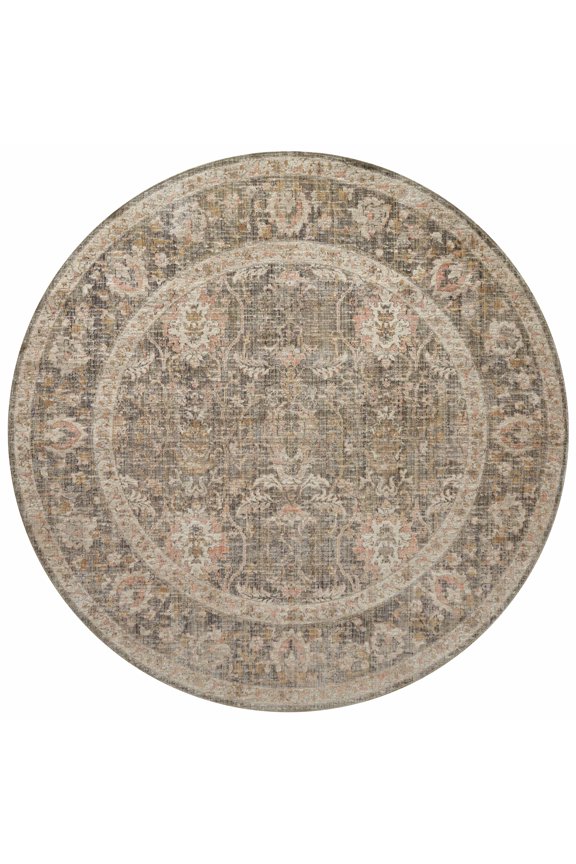 Chris Loves Julia x Loloi Rosemarie Sage/Blush 3'-2" x 3'-2" Round Area Rug