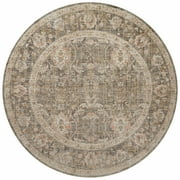 Chris Loves Julia x Loloi Rosemarie Sage/Blush 3-2 x 3-2 Round Area Rug