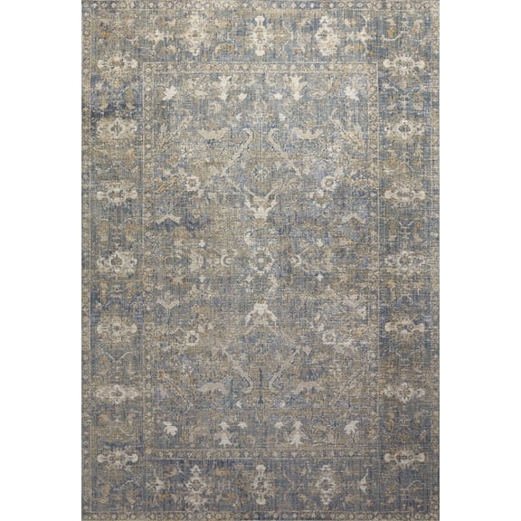 Chris Loves Julia x Loloi Rosemarie Sand/Lagoon 7'-10" x 10' Area Rug