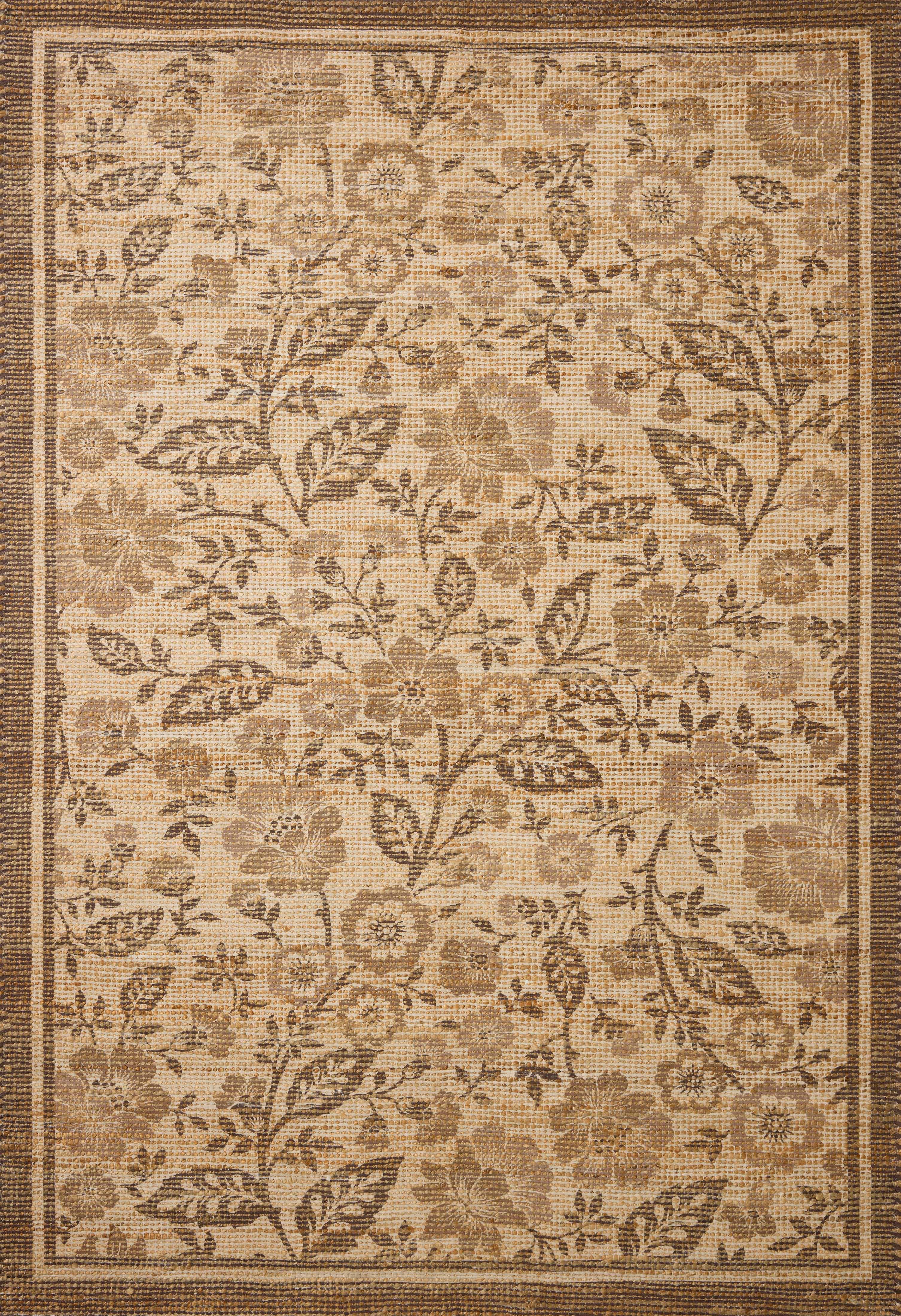 Chris Loves Julia x Loloi Rue Bark / Mocha 2'-3" x 3'-9" Accent Rug