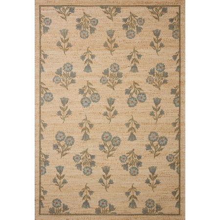 Chris Loves Julia x Loloi Rue Moss / Blue 18" x 18" Sample Rug