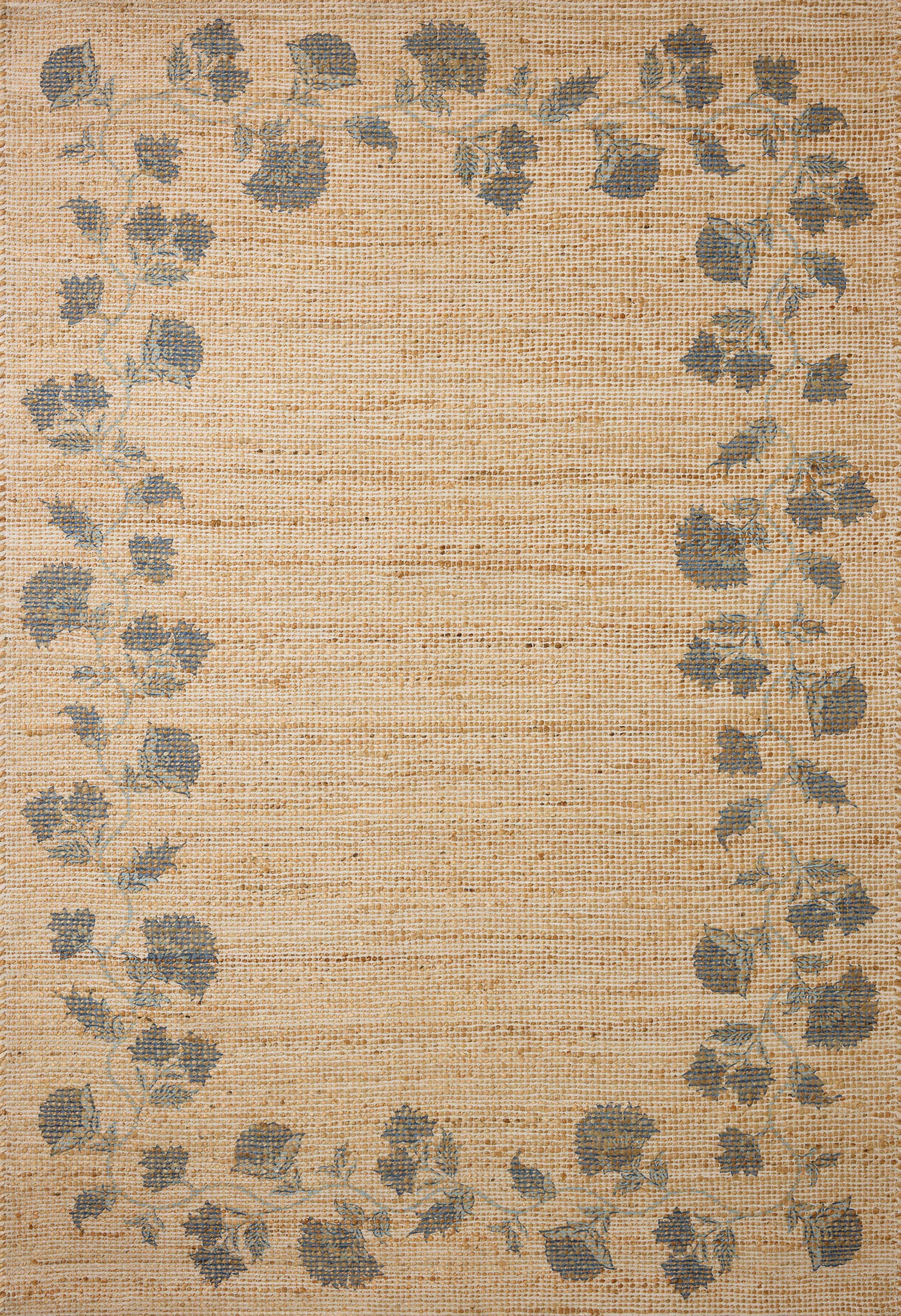 Chris Loves Julia x Loloi Rue Natural / Denim 8'-6" x 11'-6" Area Rug