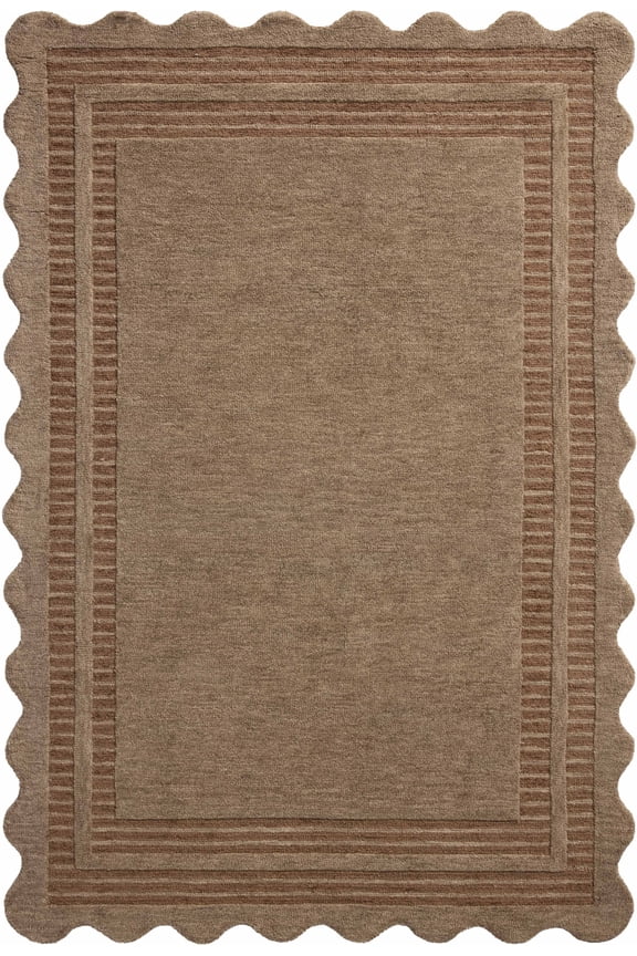 Chris Loves Julia x Loloi Scottie Mocha / Clay 18" x 18" Sample Rug