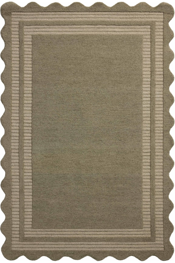 Chris Loves Julia x Loloi Scottie Olive / Pebble 18" x 18" Sample Rug