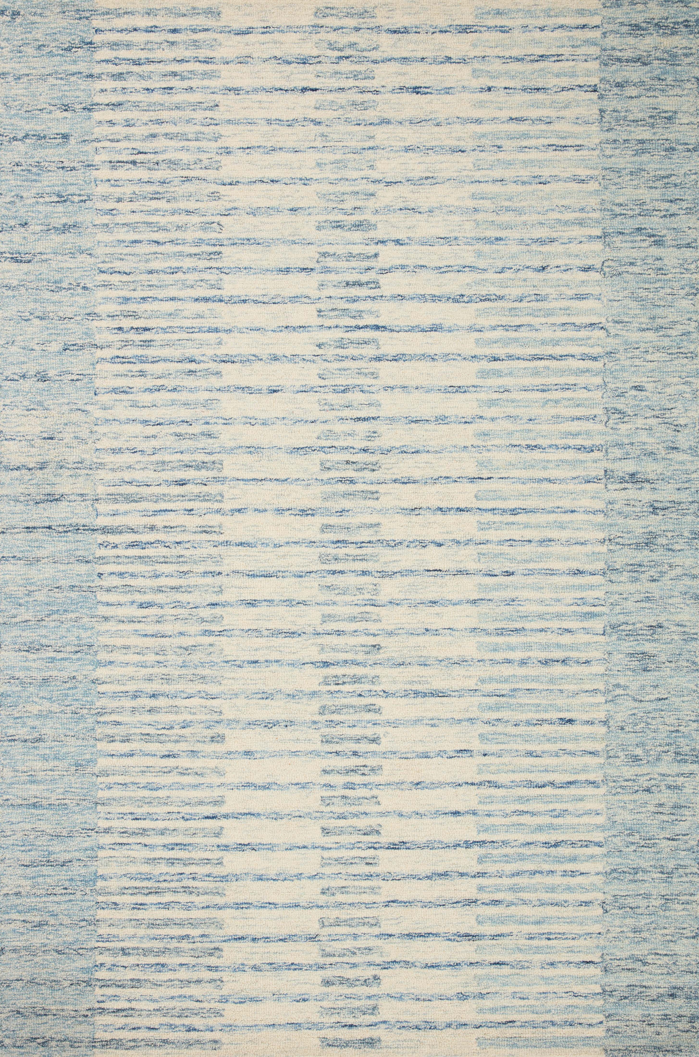 Chris Loves Julia x LoloiChris Ivory / Denim 2'-0" x 5'-0" Accent Rug