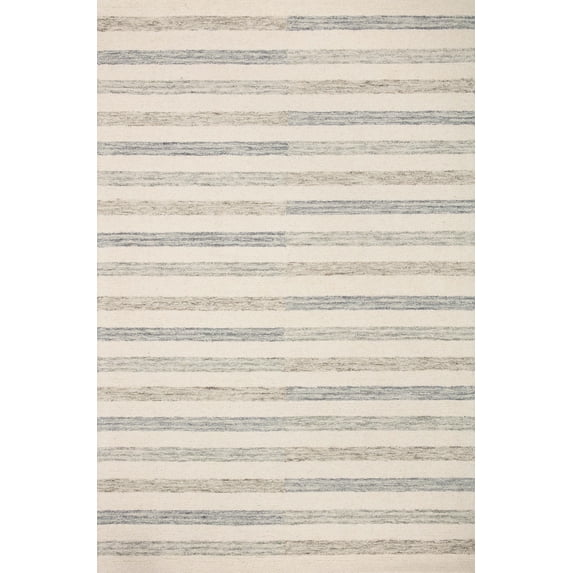 Chris Loves Julia x LoloiChris Ivory / Slate 18" x 18" Sample Rug