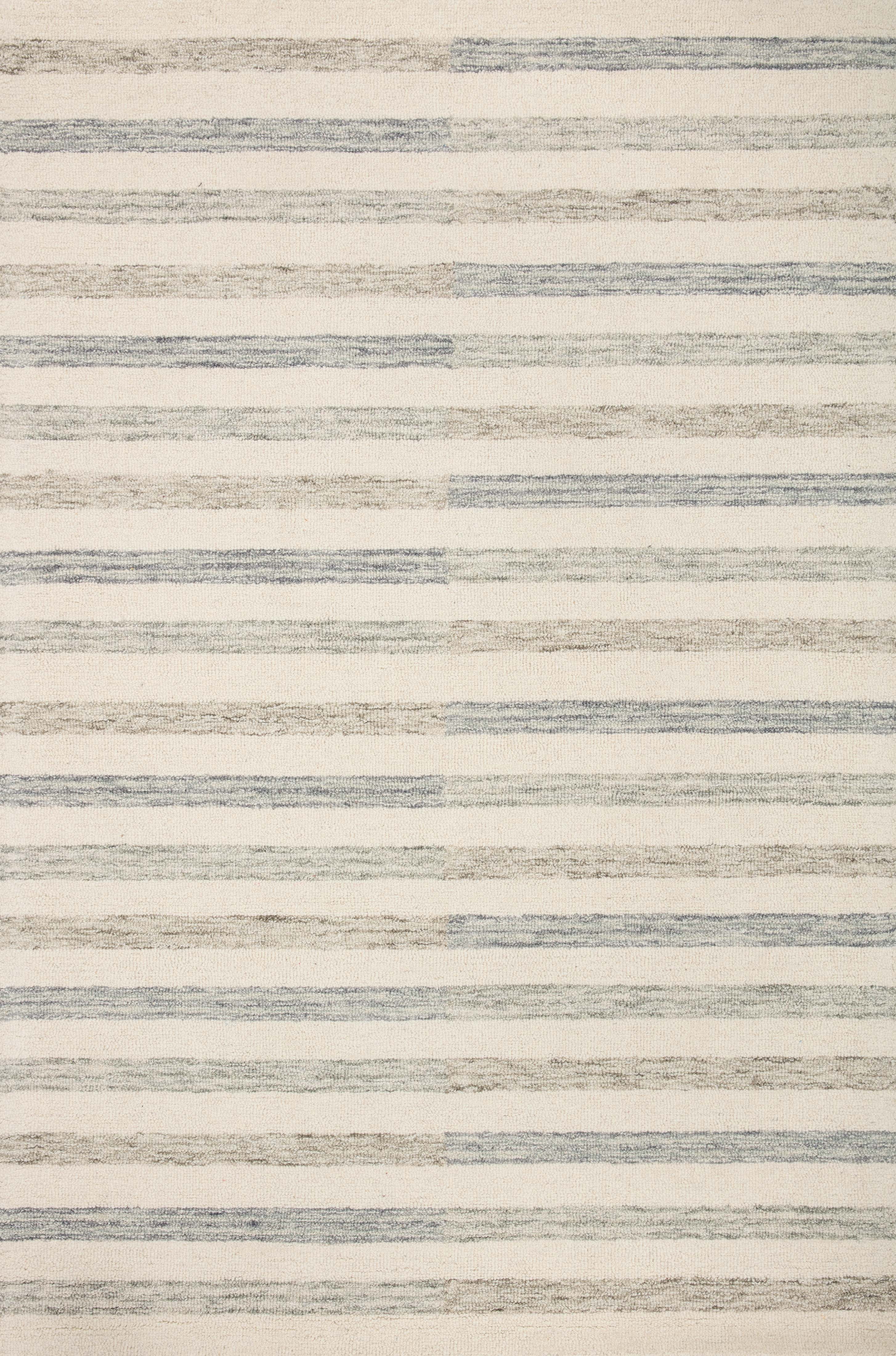 Chris Loves Julia x LoloiChris Ivory / Slate 3'-6" x 5'-6" Accent Rug