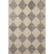 Chris Loves Julia x LoloiFrancis Beige / Charcoal 18 x 18 Sample Rug