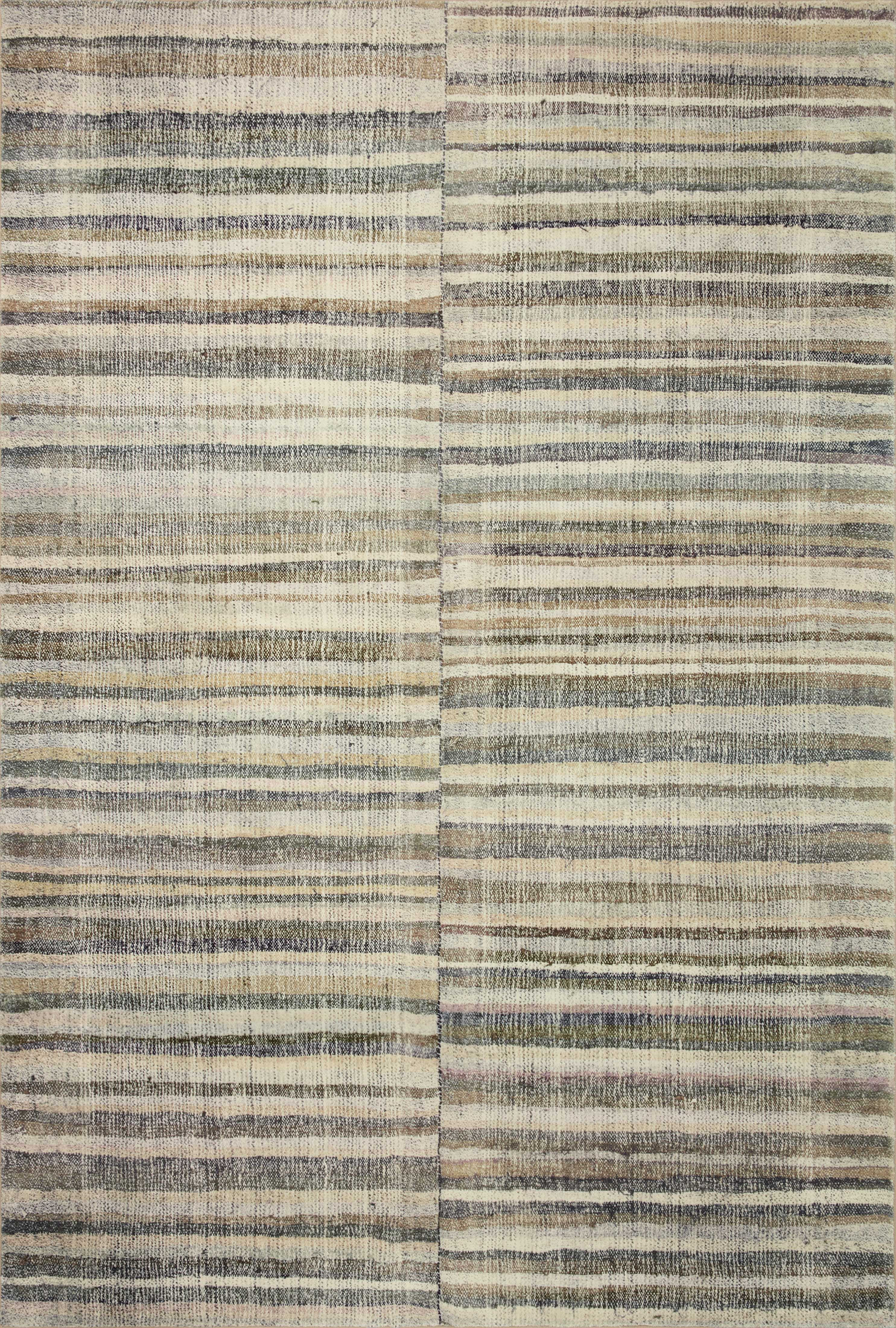Chris Loves Julia x LoloiHumphrey Natural / Moss 2'-3" x 9'-6" Runner Rug