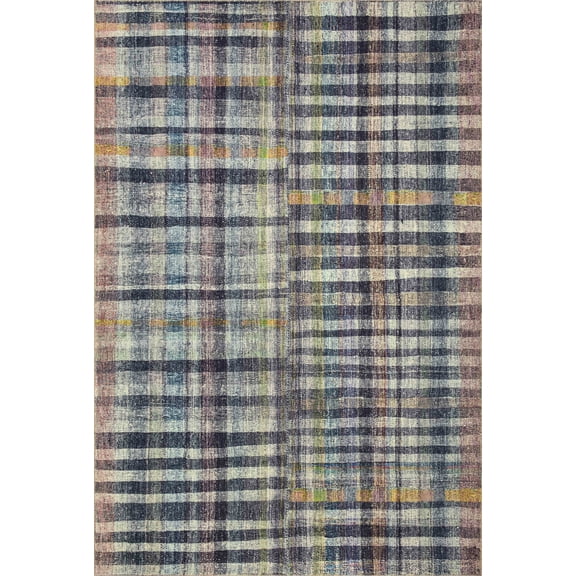 Chris Loves Julia x LoloiHumphrey Plum / Multi 18" x 18" Sample Rug