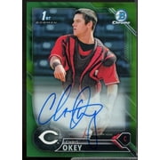 Chris Okey 2016 Bowman Chrome Draft Draft Pick Autographs Green Refractor #CDACO