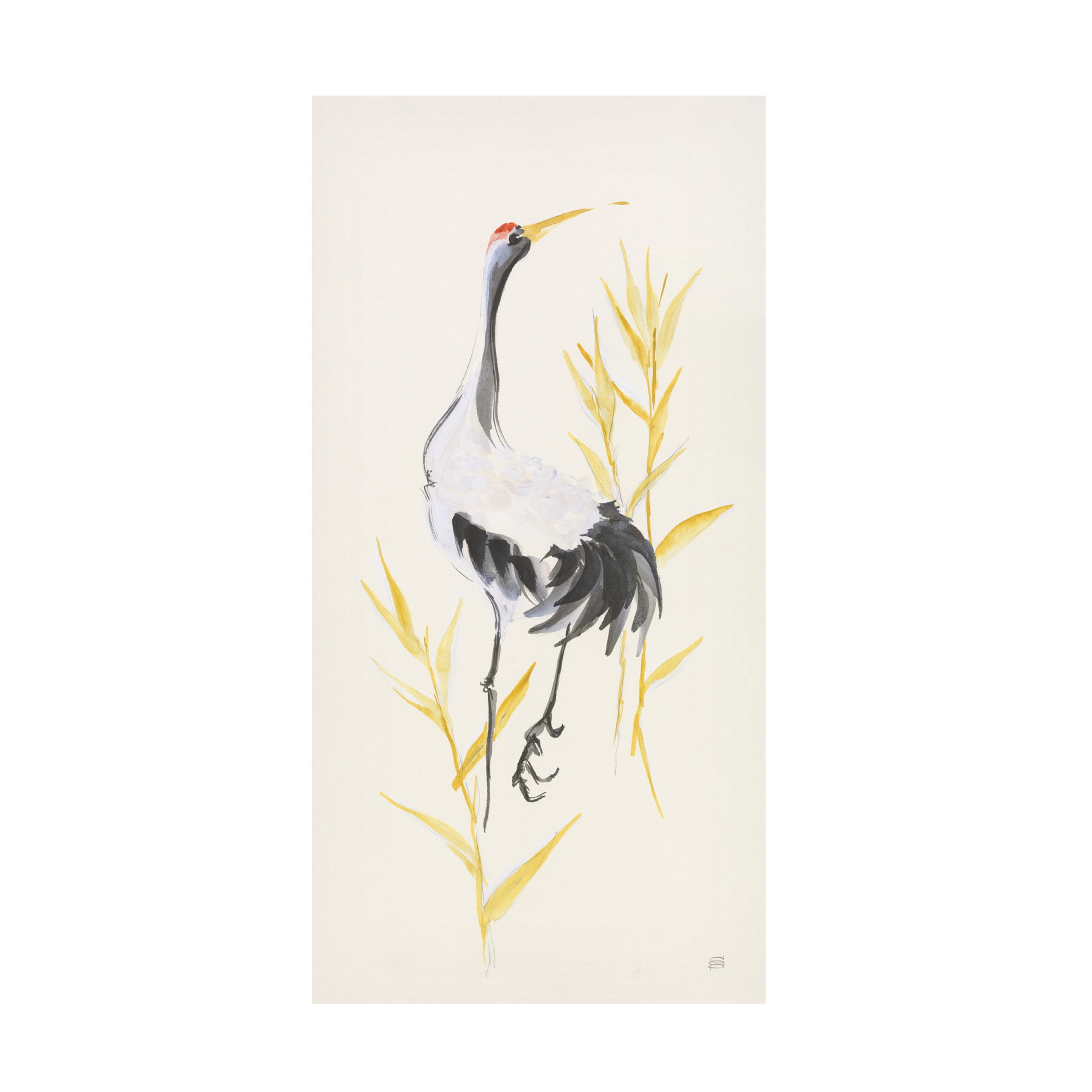 Chris Paschke 'Crane Reeds I' Canvas Art