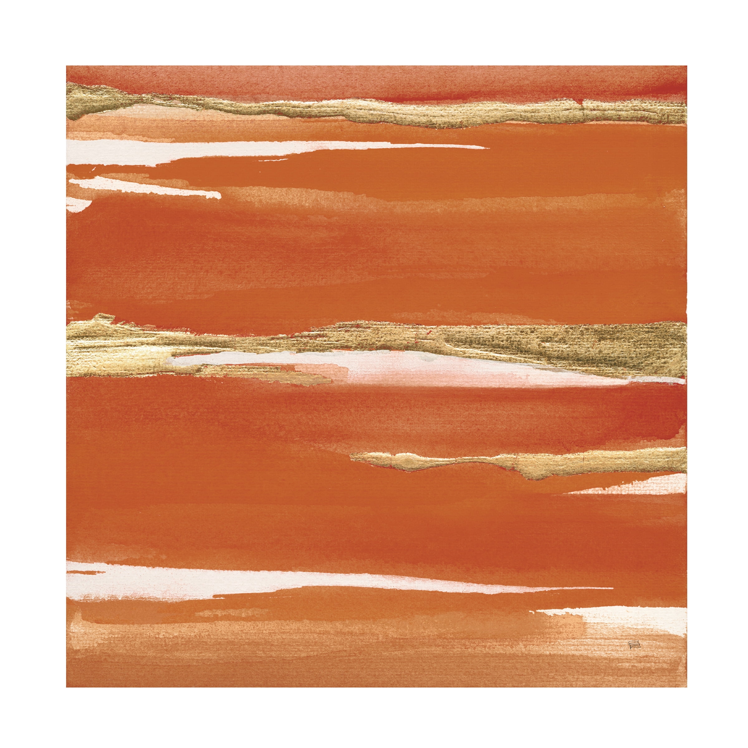 Chris Paschke 'Gilded Mandarin I Burnt Orange' Canvas Art