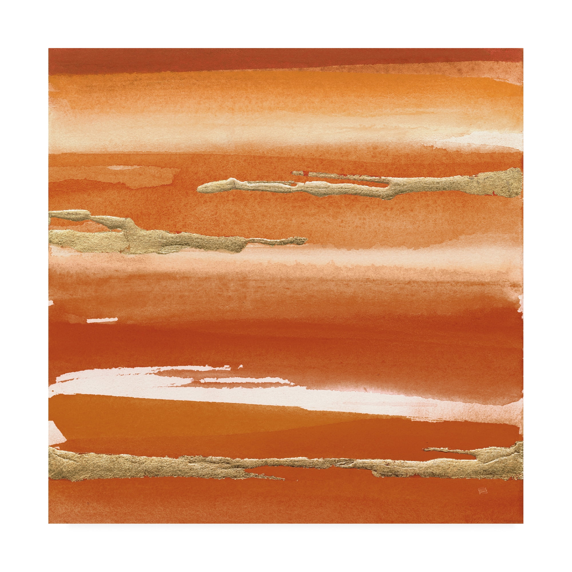 Chris Paschke 'Gilded Mandarin III Burnt Orange' Canvas Art