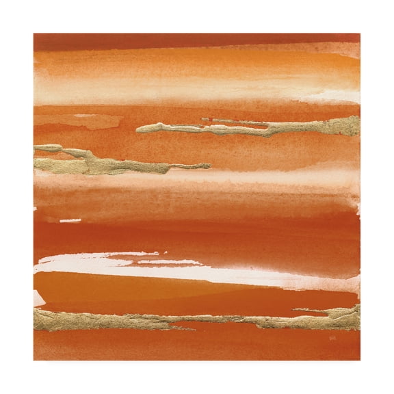 Chris Paschke 'Gilded Mandarin III Burnt Orange' Canvas Art