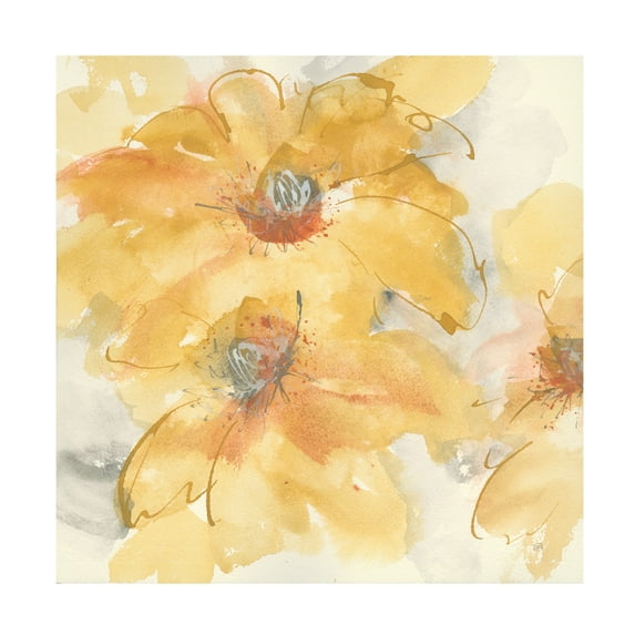 Chris Paschke 'Golden Clematis I' Canvas Art