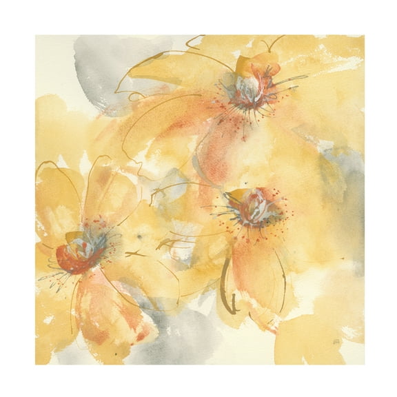 Chris Paschke 'Golden Clematis II' Canvas Art