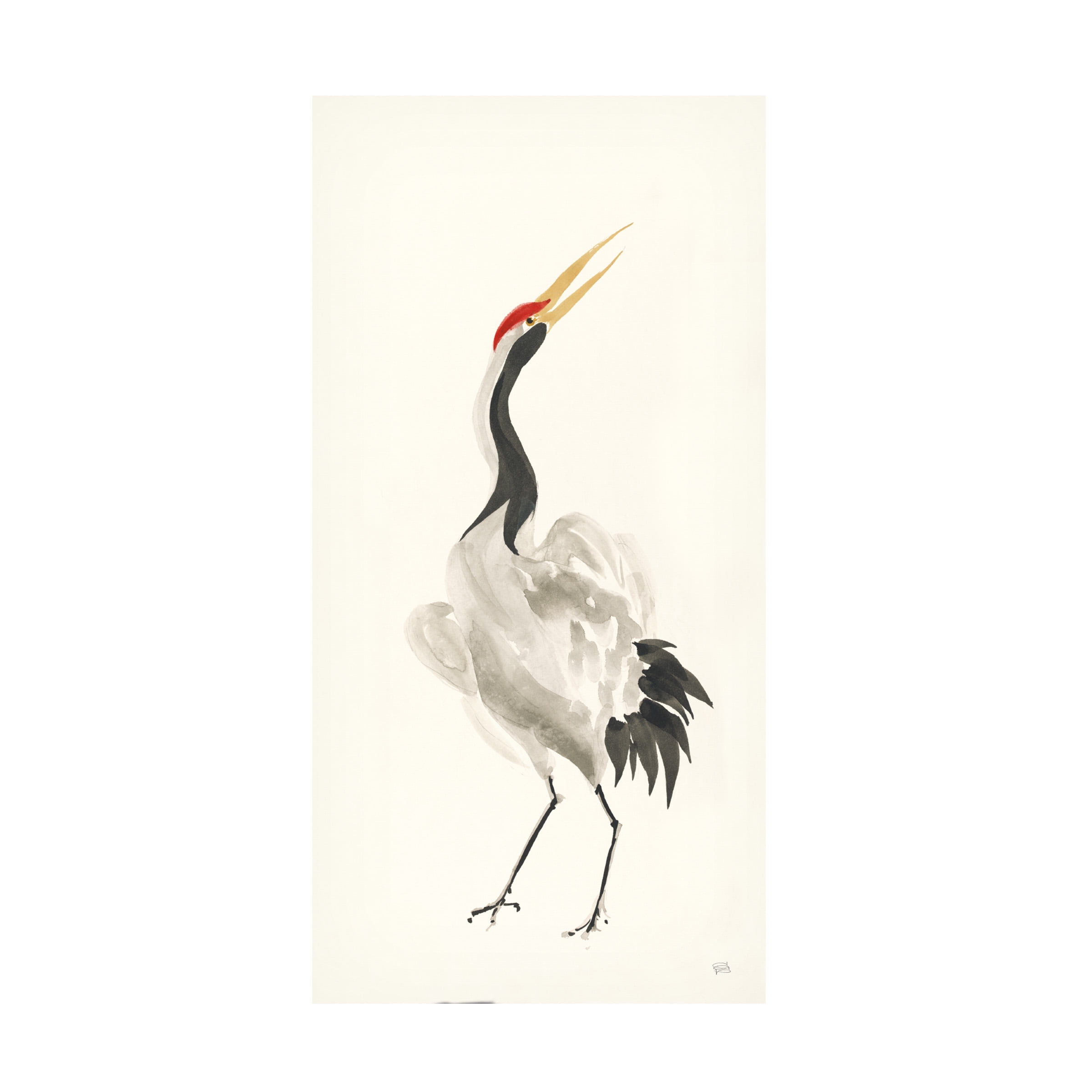 Chris Paschke 'Scroll Crane I Warm' Canvas Art