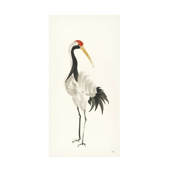 Chris Paschke 'Scroll Crane II Warm' Canvas Art