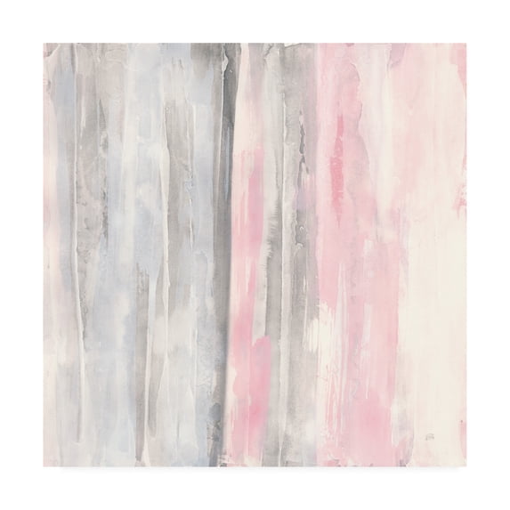 Chris Paschke 'Whitewashed Blush I Pink Gray' Canvas Art