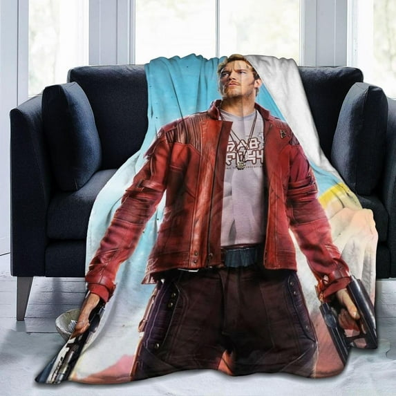 Chris Pratt Blanket Bedding Fleece Blanket Soft Throw Blankets Lightweight Anti-Static Blanket - 3 Sizes