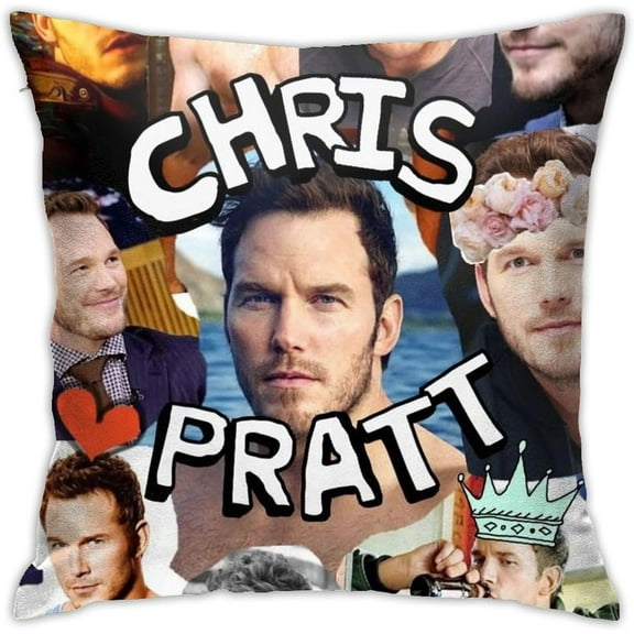 Chris Pratt Pillowcase Soft Comfortable Pillow Covers with Zipper Pillow Protectors 18x18 inch