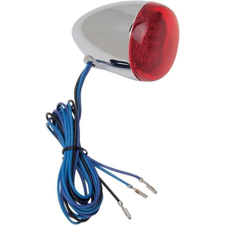 Chris Products Rear Custom Signal Light Assembly Chrome with Red LED - Hollow stem mount 8501R-LED