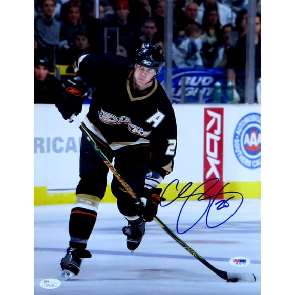 Chris Pronger Signed Autographed 11X14 Photo Anaheim Ducks Shooting JSA U76146