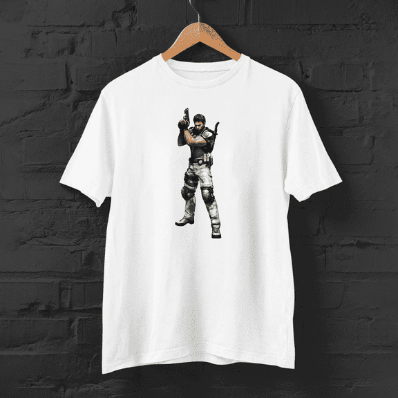 Chris Redfield V1 Residence Evil Biohazard 5 Premium Unisex T-shirt (vectorized Design)