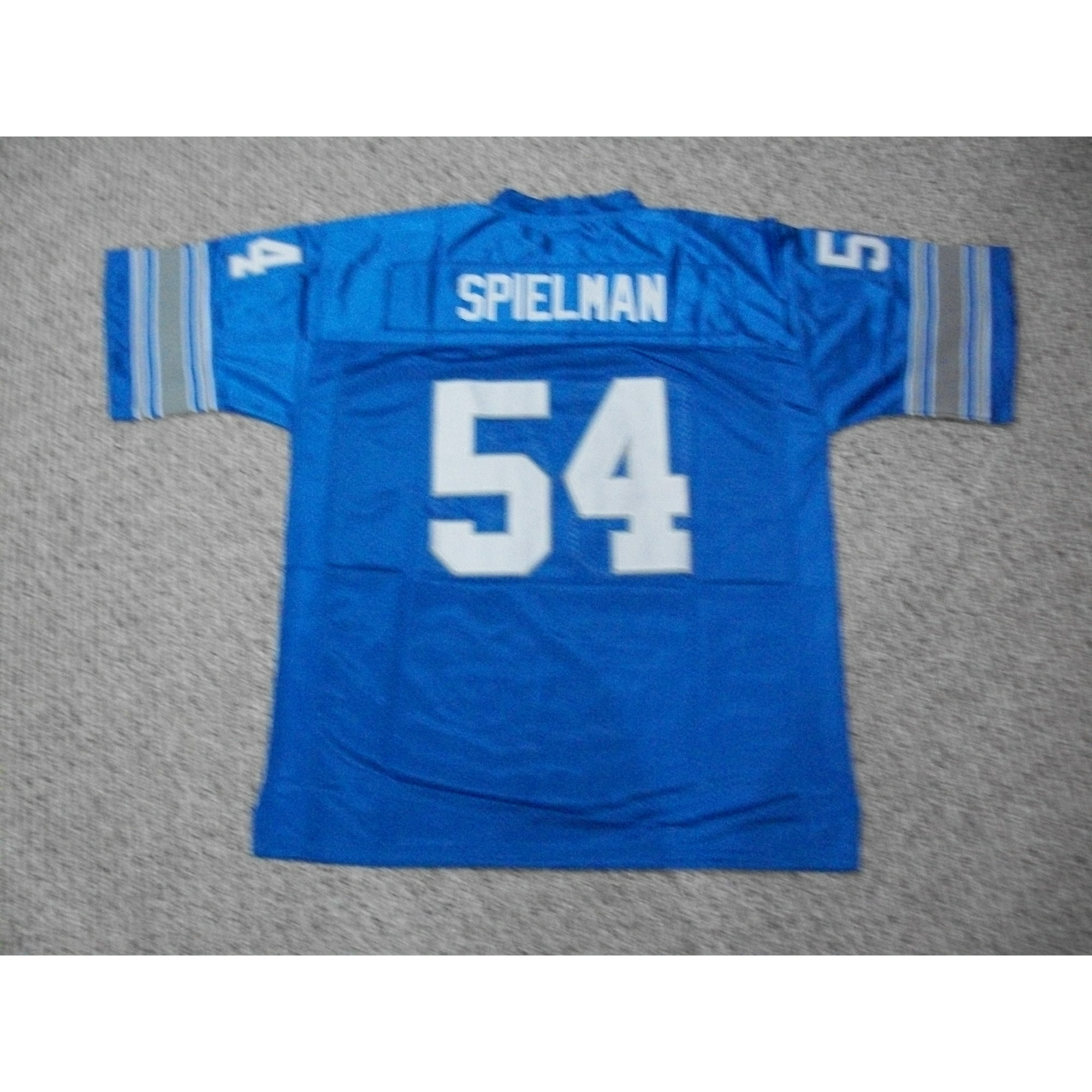 Chris Spielman Jersey #54 Detroit Unsigned Custom Stitched Blue Football  New No Brands/Logos Sizes S-3XL 