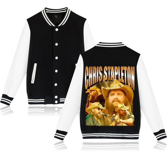 Chris Stapleton Baseball Shirt Women's Men's Hip Hop Trendy Long Sleeve Jacket, Baseball Shirt