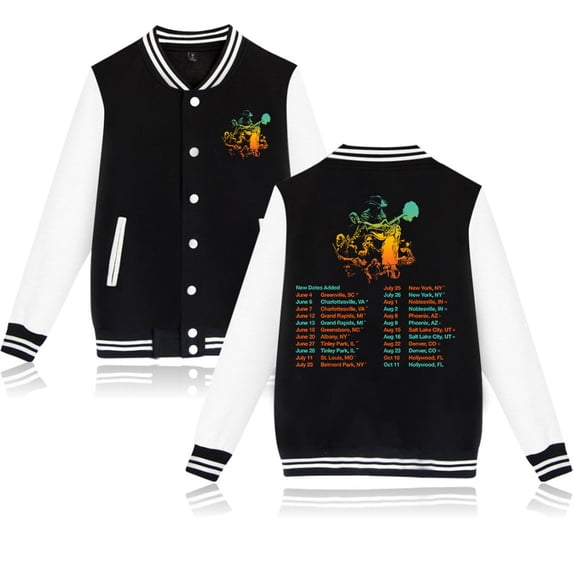 XUANXIAOJIANG Chris Stapleton Baseball shirt women's men's fashionable casual long sleeved jacket, baseball shirt