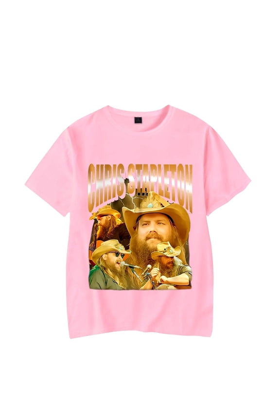 Chris Stapleton Merch T-shirt fashion Harajuku summer men's and women's T-shirt casual pure cotton short sleeved